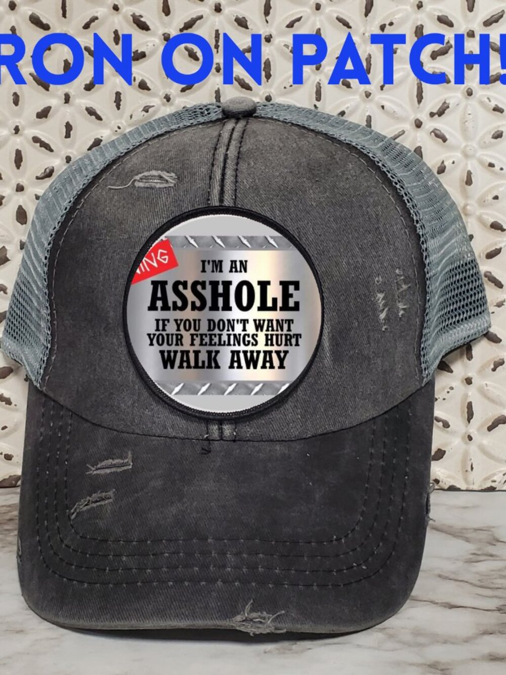 Mens Sarcastic Iron on Patch